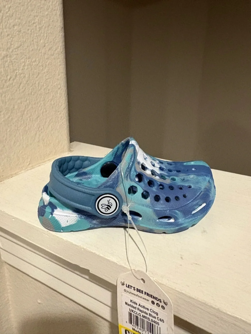 Joybees Clogs Blue Kids Toddler Infant Sz 4/5 SlipOn Comfort Sandals Lightweight